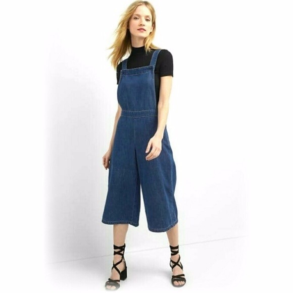 GAP Denim - GAP Denim Culottes Indigo Chambray Overalls